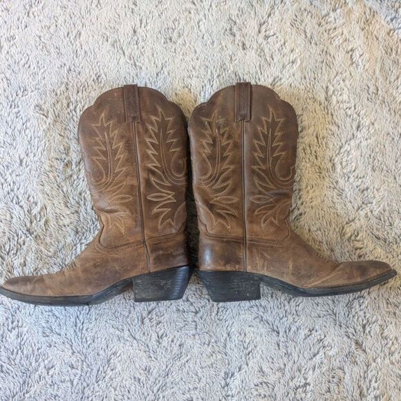Ariat Cowboy Boots Heritage R Toe Western Boot Brown Size 6 Medium - Picture 3 of 13